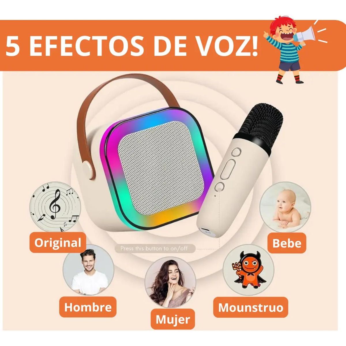 GENERICO - Parlante portátil K-12 con 2 micrófonos inalámbricos