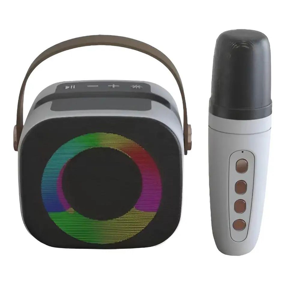 GENERICO - Mini altavoz karaoke Bluetooth portátil con luces LED