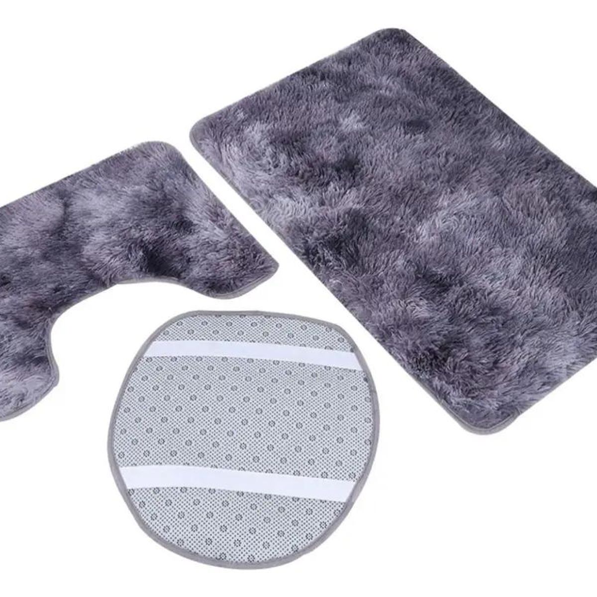 GENERICO - Set de Alfombras de Baño Peludo 3 Piezas