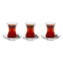 GENERICO - Pack 3 Tazas de Vidrio para Té o Café