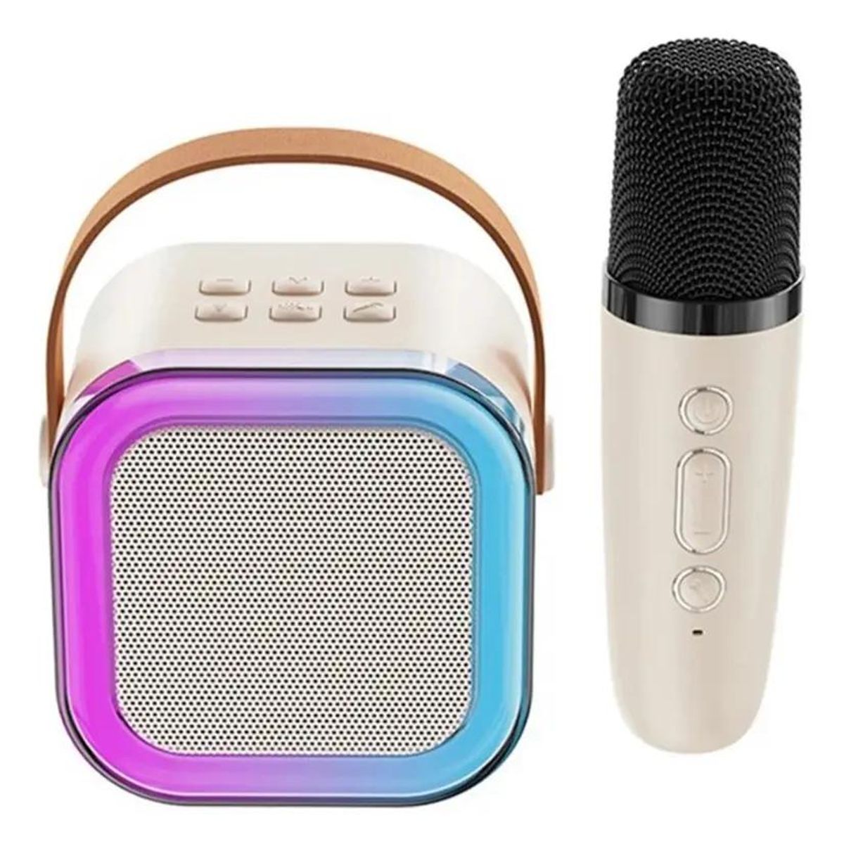 GENERICO - Mini Parlante Bluetooth Portátil con Micrófono para Karao