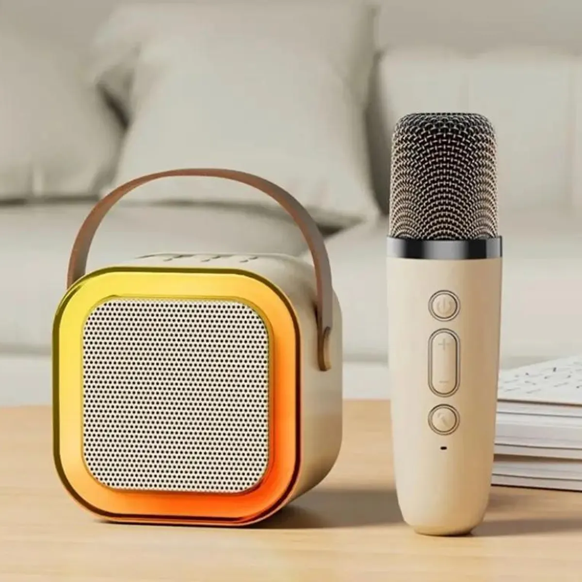 GENERICO - Mini Parlante Bluetooth Portátil con Micrófono para Karao