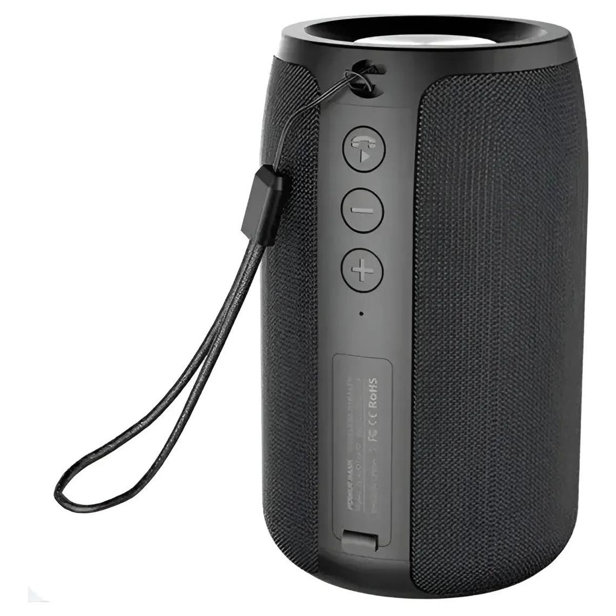 GENERICO - Parlante Bluetooth portátil negro con LED y 8 horas de 5.