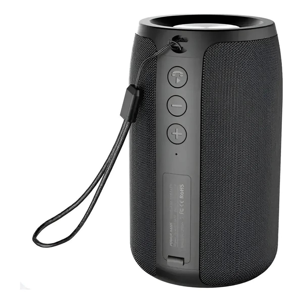 GENERICO - Parlante Bluetooth portátil negro con LED y 8 horas de 5.