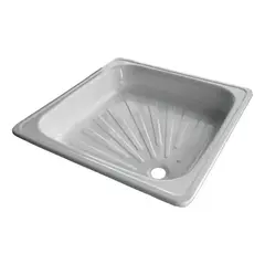 GENERICO - Receptáculo de ducha esmaltado acero 80x80 cm