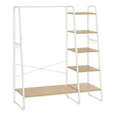 GENERICO - Mueble Organizador de Closet con 5 Estanterías y Perchero