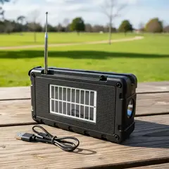 GENERICO - Parlante Bluetooth Recargable con Radio y Lector USB