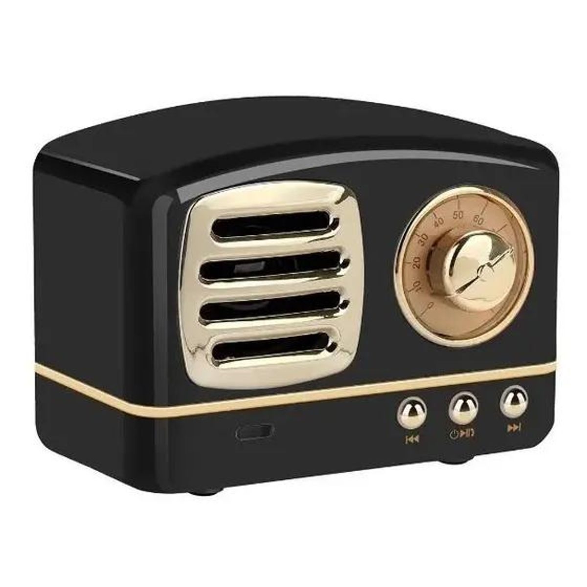 GENERICO - Altavoz Bluetooth con Radio y Diseño Retro
