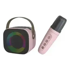 GENERICO - Mini Altavoz Karaoke Bluetooth Portátil con Luces LED