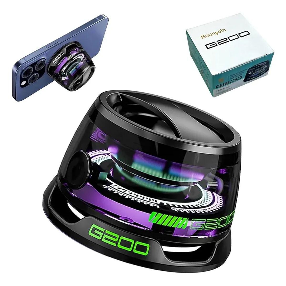 GENERICO - Parlante Bluetooth Portátil Magnético con Luz LED 5W