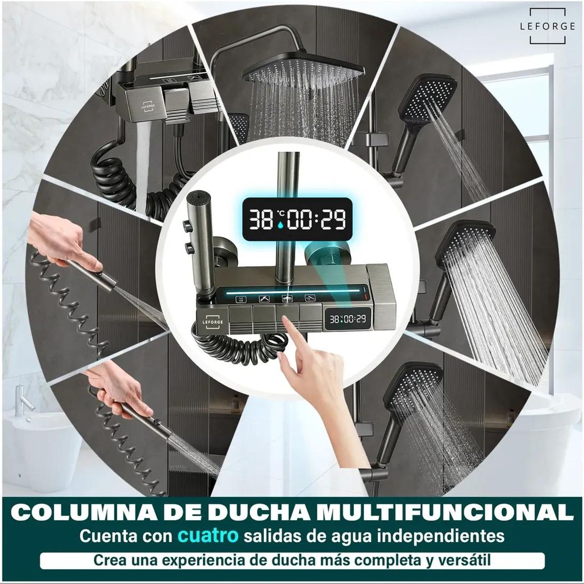 GENERICO - Columna de Ducha Moderna con 4 Funciones y Pantalla