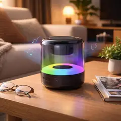 GENERICO - Parlante Bluetooth portátil inalámbrico con luces y USB