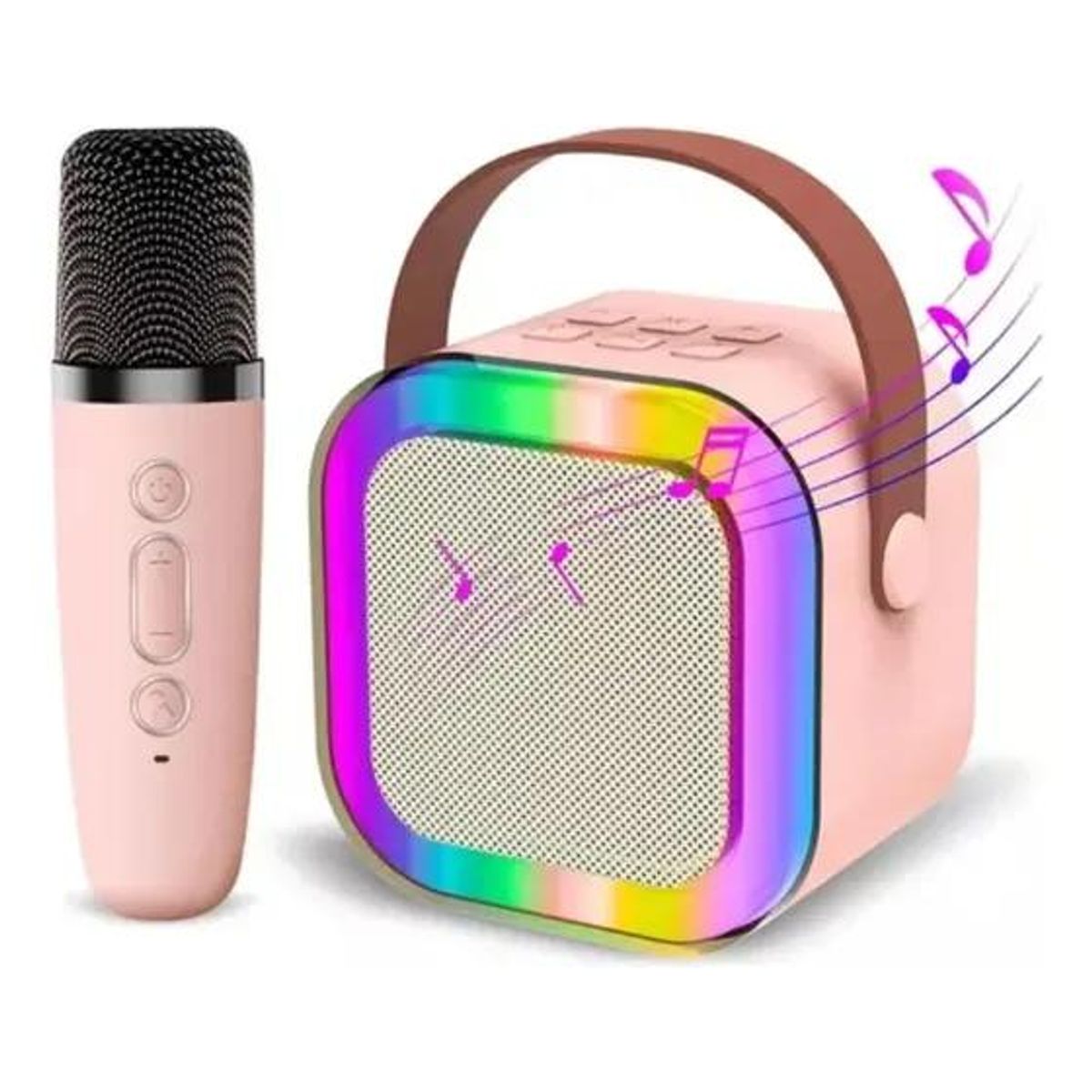 GENERICO - Parlante Karaoke Portátil Mini con Micrófono Inalámbrico