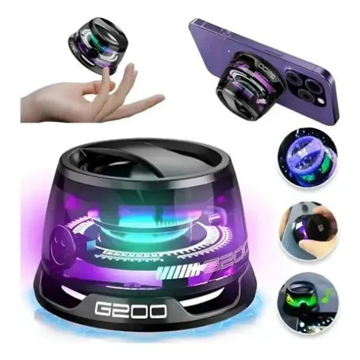 GENERICO - Mini parlante Bluetooth portátil con luces RGB