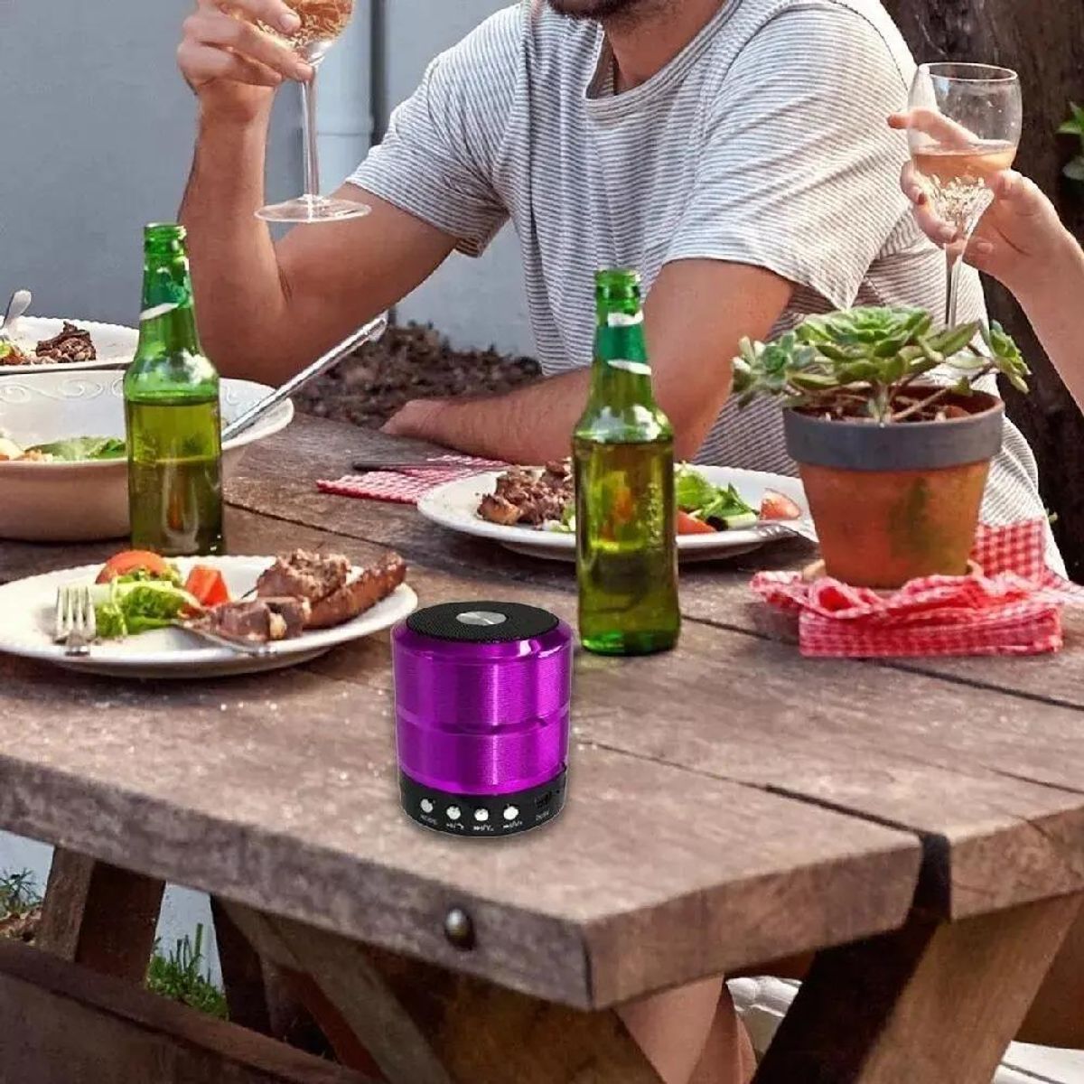 GENERICO - Parlante portátil mini Bluetooth recargable USB