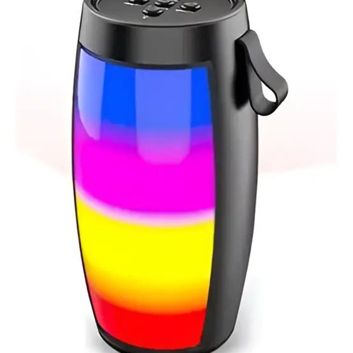 GENERICO - Parlante portátil Bluetooth con luz LED y bajo