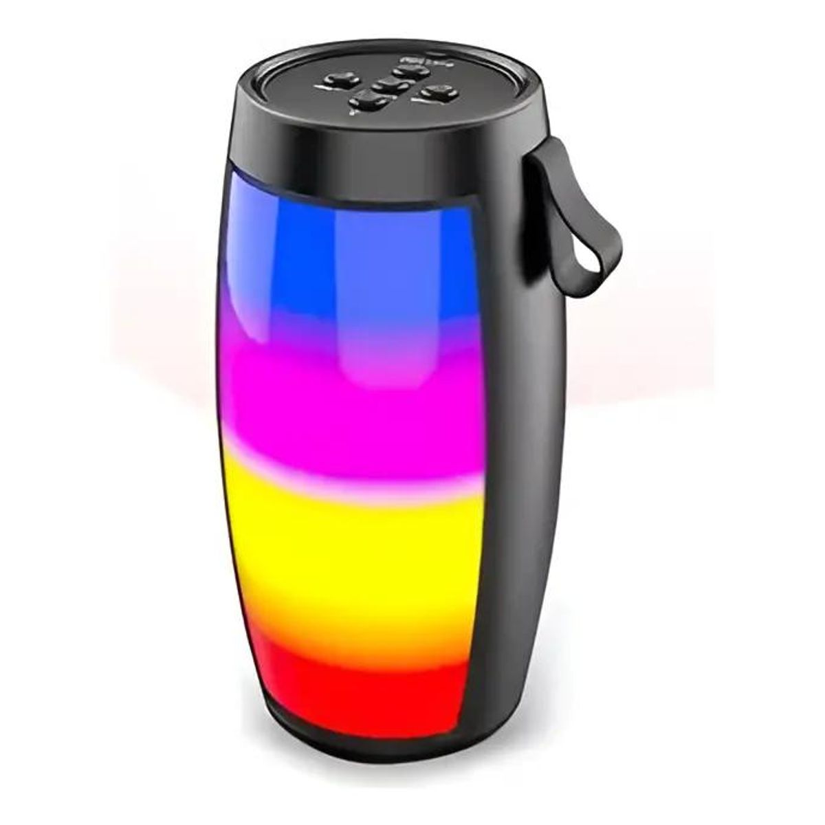 GENERICO - Parlante portátil Bluetooth con luz LED y bajo