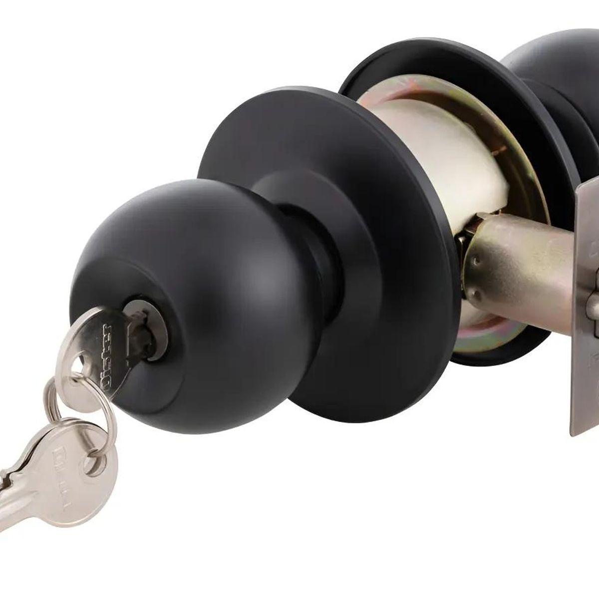 GENERICO - Cerradura cilíndrica para dormitorio color negro