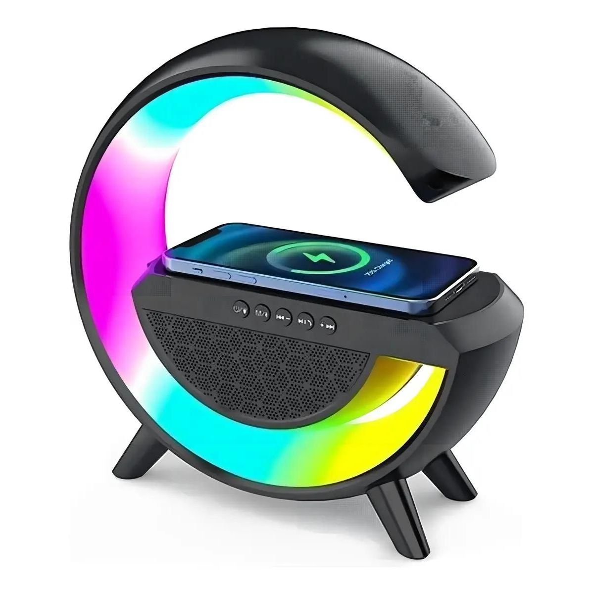 GENERICO - Caja de sonido multifuncional con lámpara y reloj