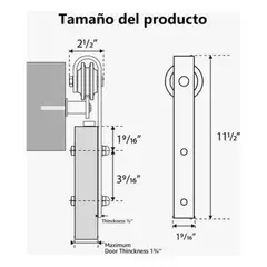 GENERICO - Kit para Puertas Corredizas de Granero con Riel Desliz
