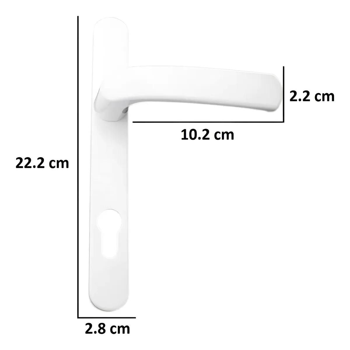GENERICO - Manilla Doble para Puertas con Cerradura Embutida