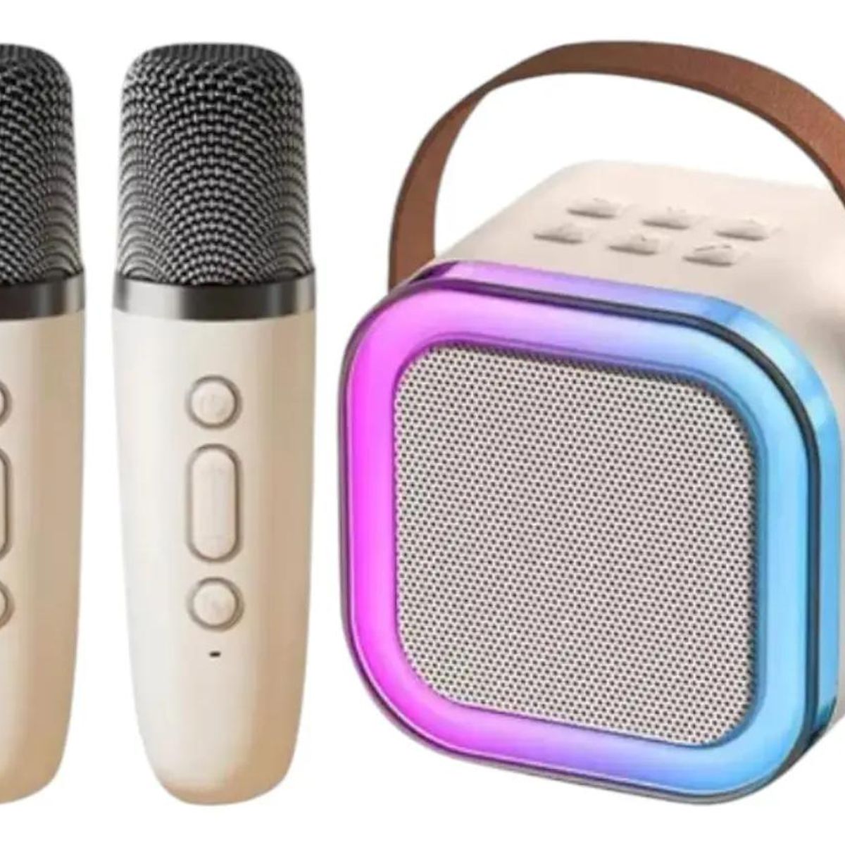 GENERICO - Mini Parlante Bluetooth Portátil con 2 Micrófonos Azul