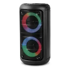 GENERICO - Parlante portátil Bluetooth con micrófono y luz LED 10W
