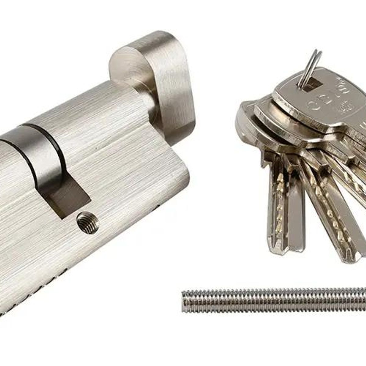 GENERICO - Cilindro Multipunto Llave Mariposa 70mm para Dormitorio