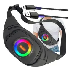 GENERICO - Parlante Bluetooth portátil recargable con luces RGB