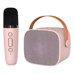 GENERICO - Mini Parlante Karaoke Bluetooth con Micrófono y Luz RGB