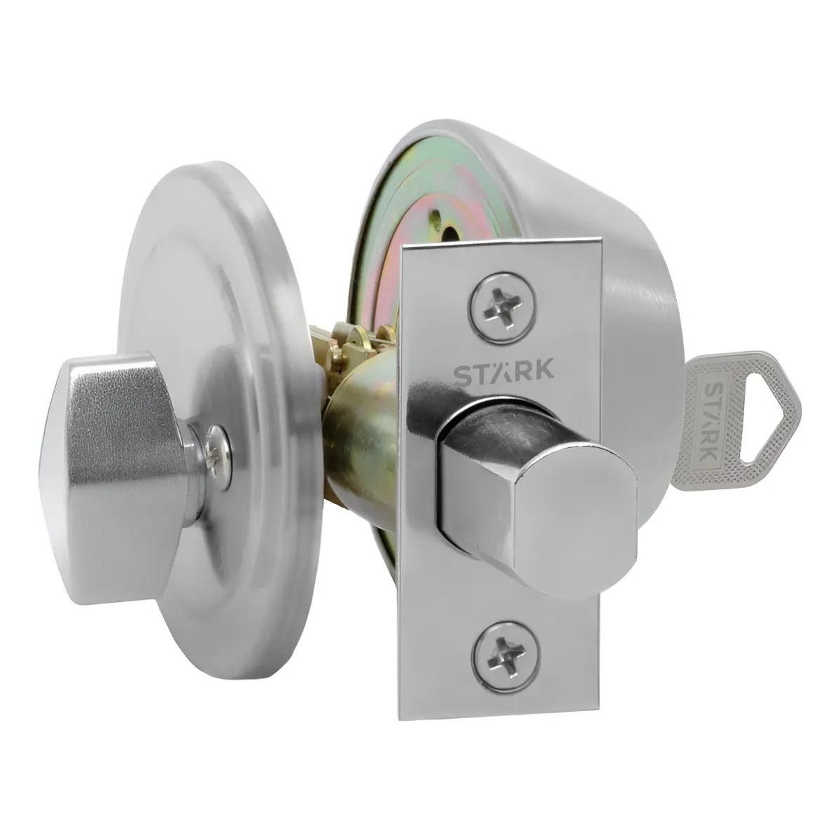GENERICO - Cerrojo de Seguridad con Cilindro Exterior e Interior Ac.