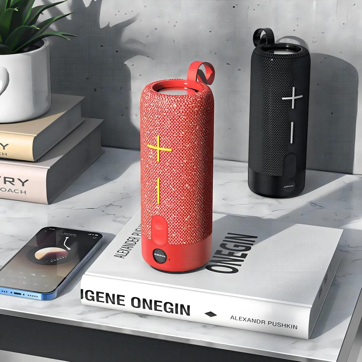 GENERICO - Parlante portátil Bluetooth deportivo rojo