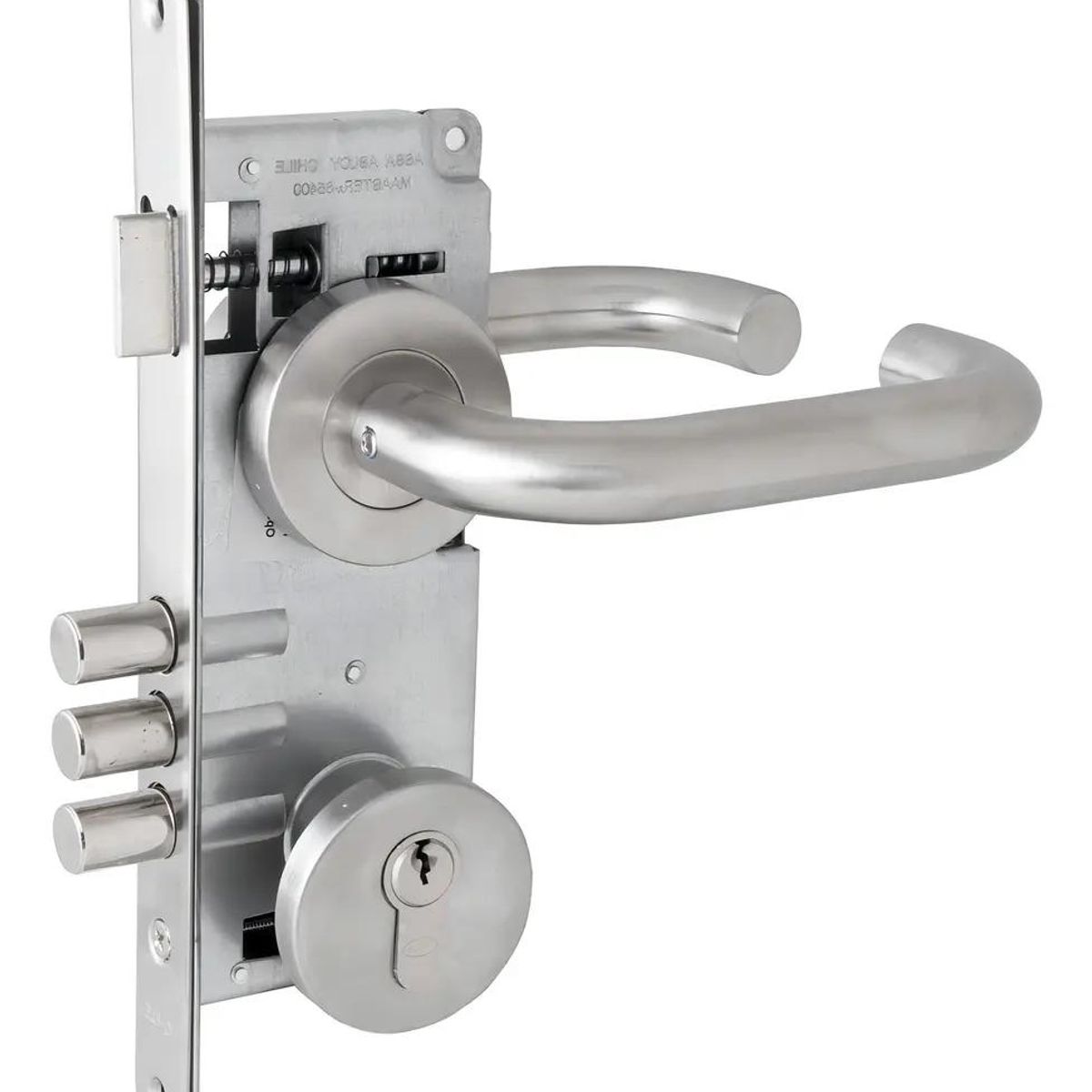 GENERICO - Cerradura embutida B40 para oficina o dormitorio gris
