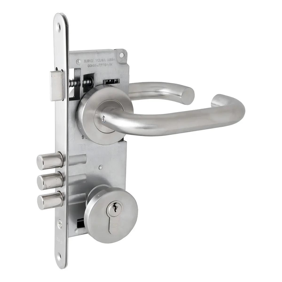 GENERICO - Cerradura embutida B40 para oficina o dormitorio gris