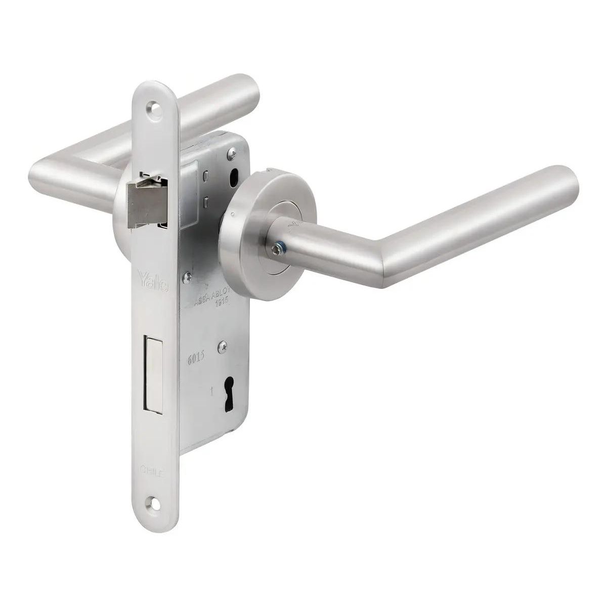 GENERICO - Cerradura embutida para dormitorio color inox