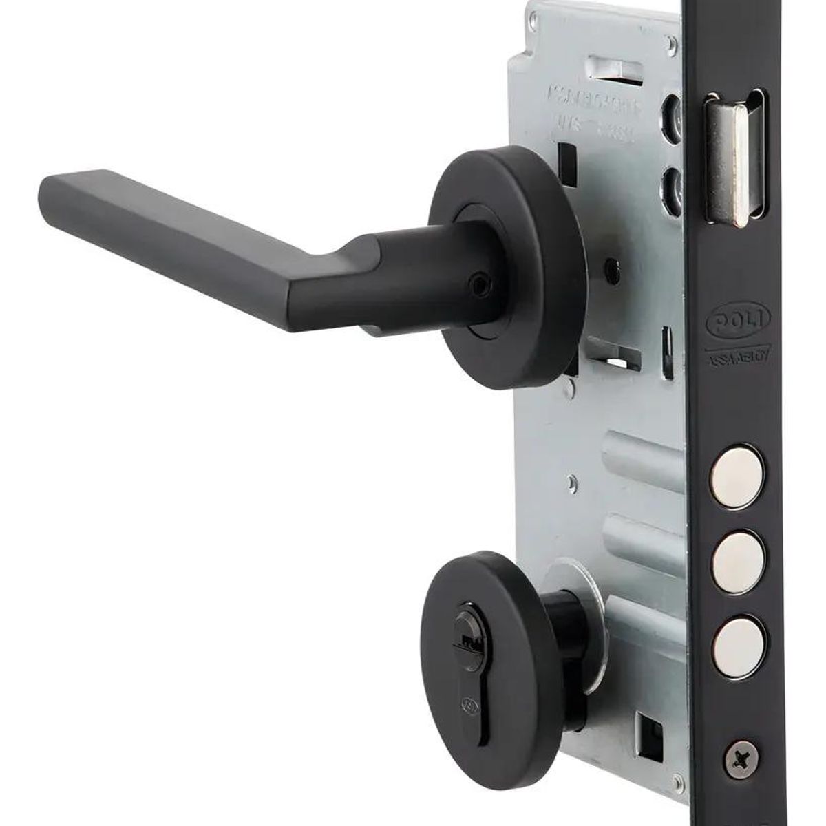 GENERICO - Cerradura embutida para puerta izquierda B60 color negro