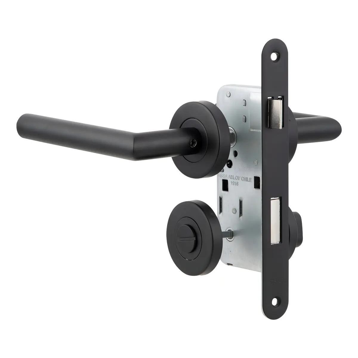 GENERICO - Cerradura Embutida Toscana B40 para Baño en Negro