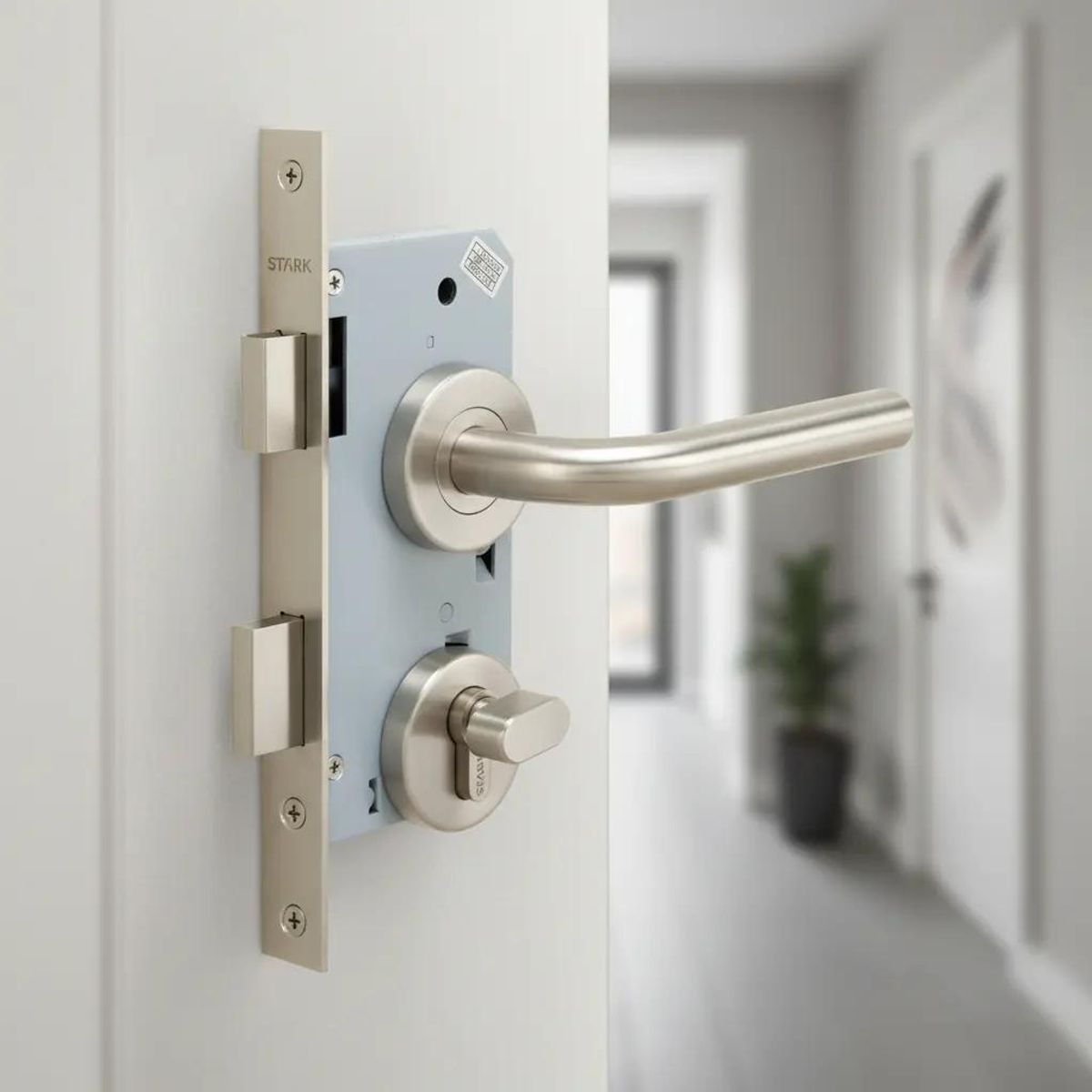 GENERICO - Kit Cerradura de Embutir para Puertas con Llave Exterior