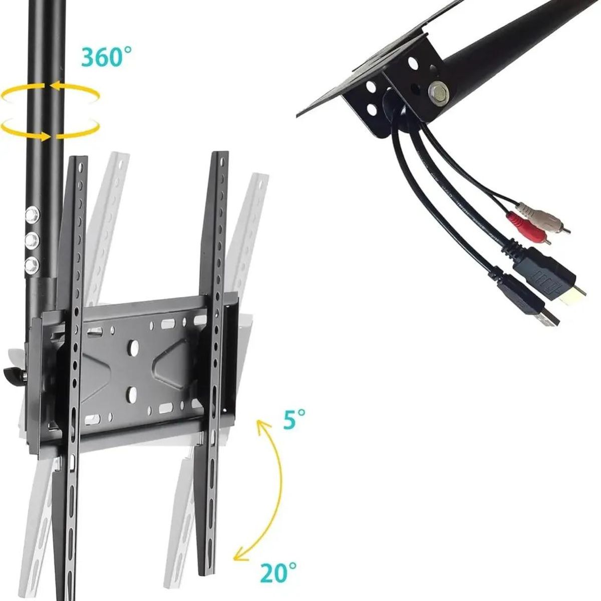 GENERICO - Soporte de techo ajustable para TV de 26 a 60 pulgadas
