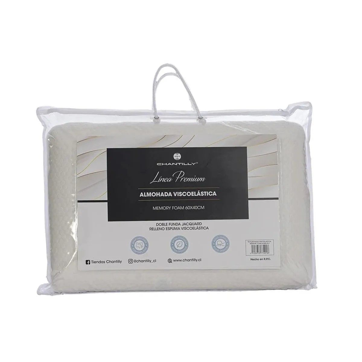 CHANTILLY - Almohada Viscoelastica Memory Foam Chantilly 60x40 Cm