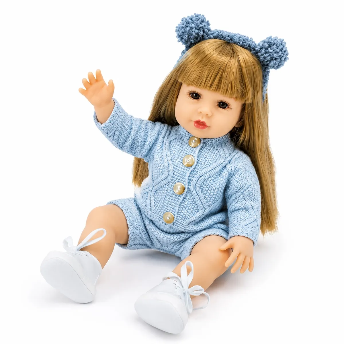 BESTOYS - Bebé Muñeca Realista Reborn 100% cuerpo Vinilo blando 55cm 353 Bestoys