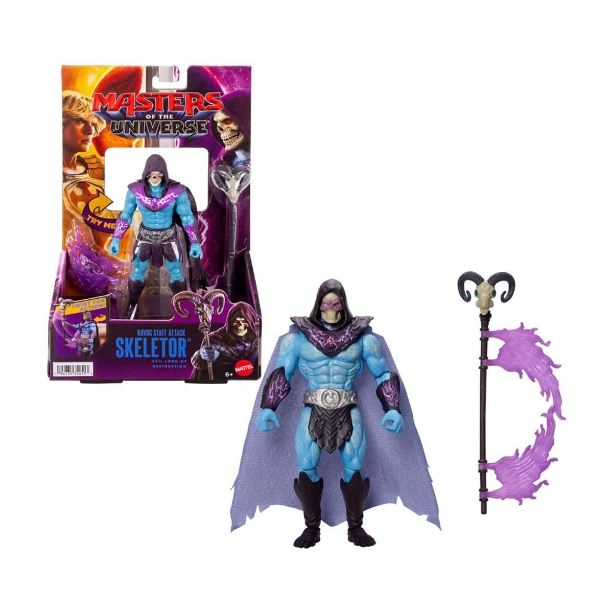 ANSALDO - MOTU HE-MAN FIGURA ACCION SKELETOR BASTON HAVOC TWIST 14 CM