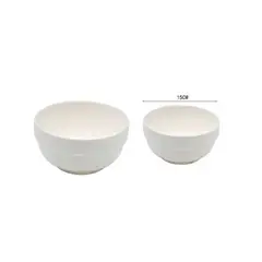 GENERICO - TAZÓN DE CERÁMICA COLOR BLANCO 15CM