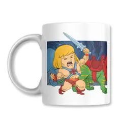GENERICO - Tazon He-Man Battle Cat Skeletor Amos del Universo Taza Sublimada 325ml