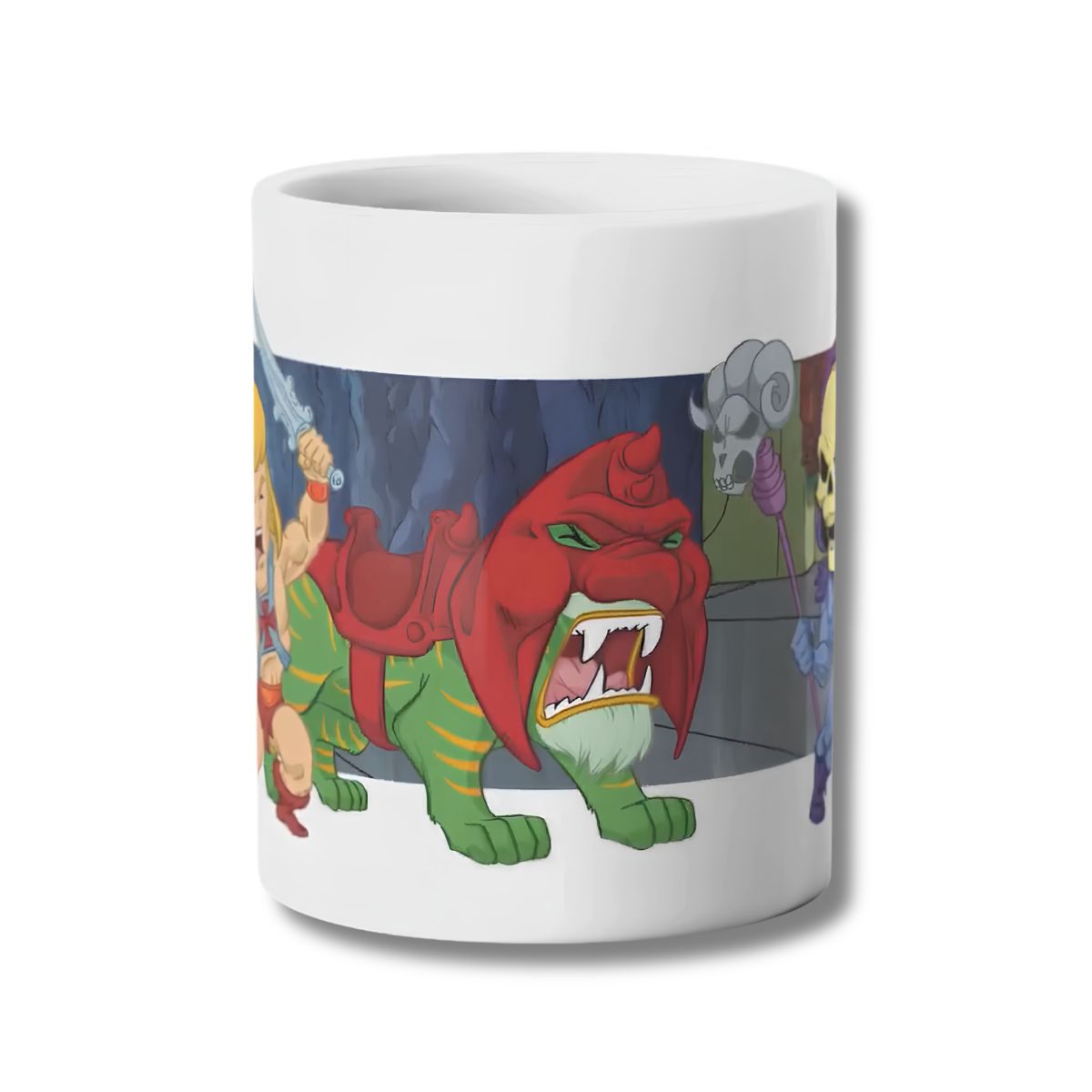 GENERICO - Tazon He-Man Battle Cat Skeletor Amos del Universo Taza Sublimada 325ml