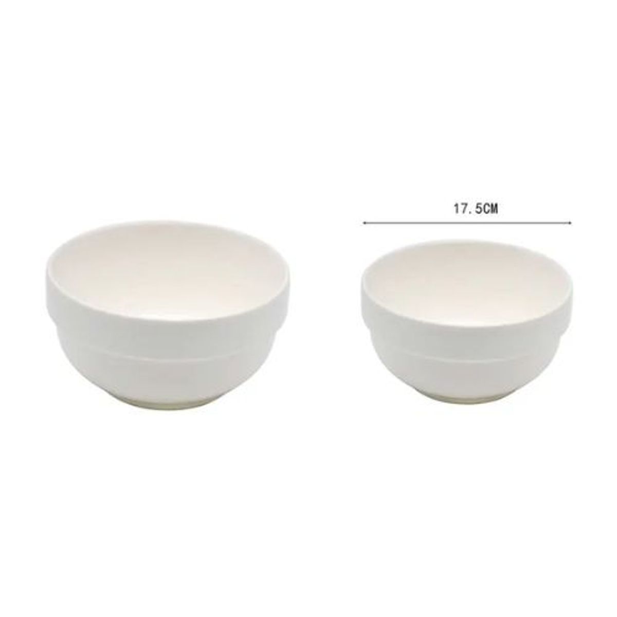 GENERICO - TAZÓN DE CERÁMICA COLOR BLANCO 17,5CM