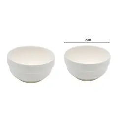 GENERICO - TAZÓN DE CERÁMICA COLOR BLANCO 20CM