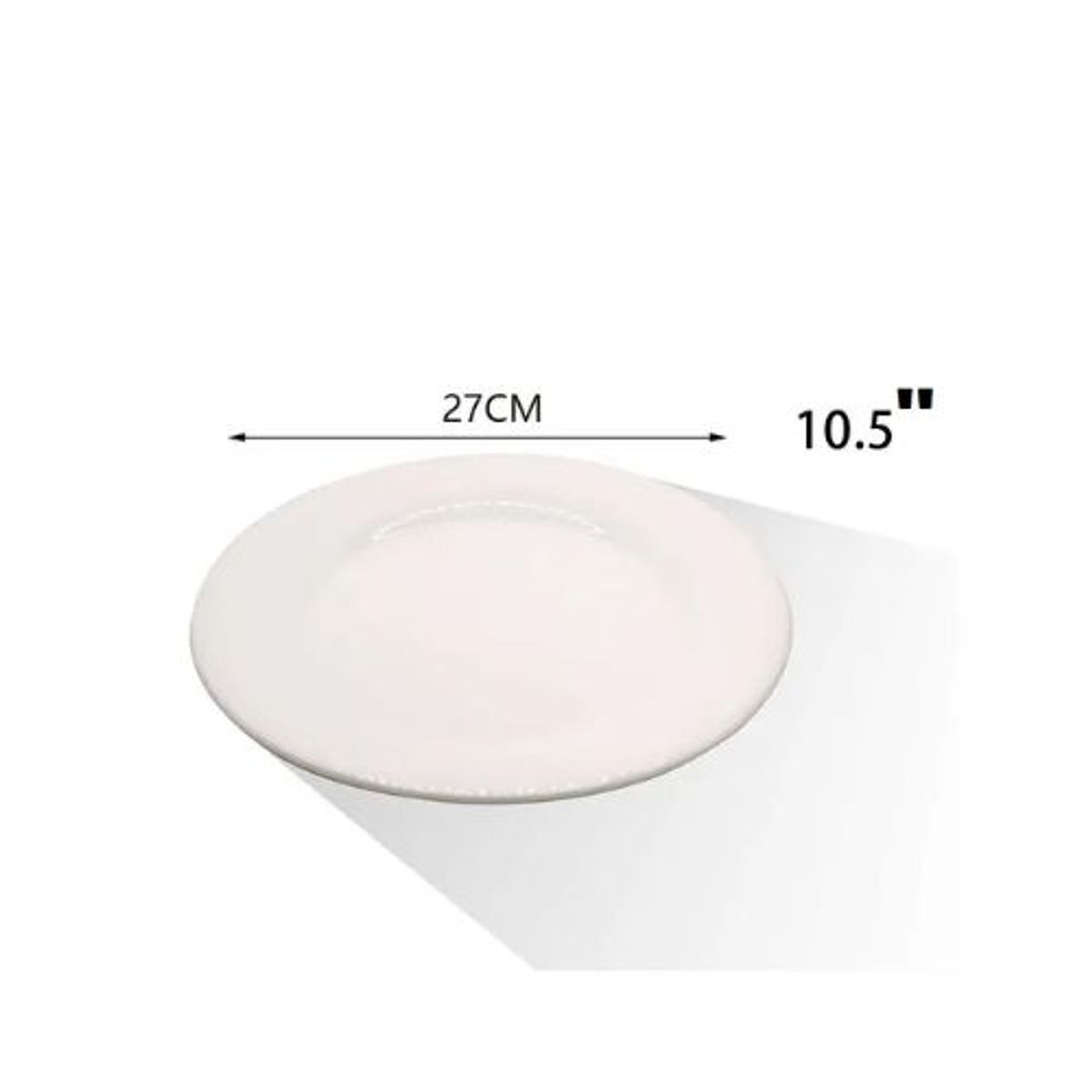 GENERICO - PLATO BLANCO LISO DE CERÁMICA 27CM