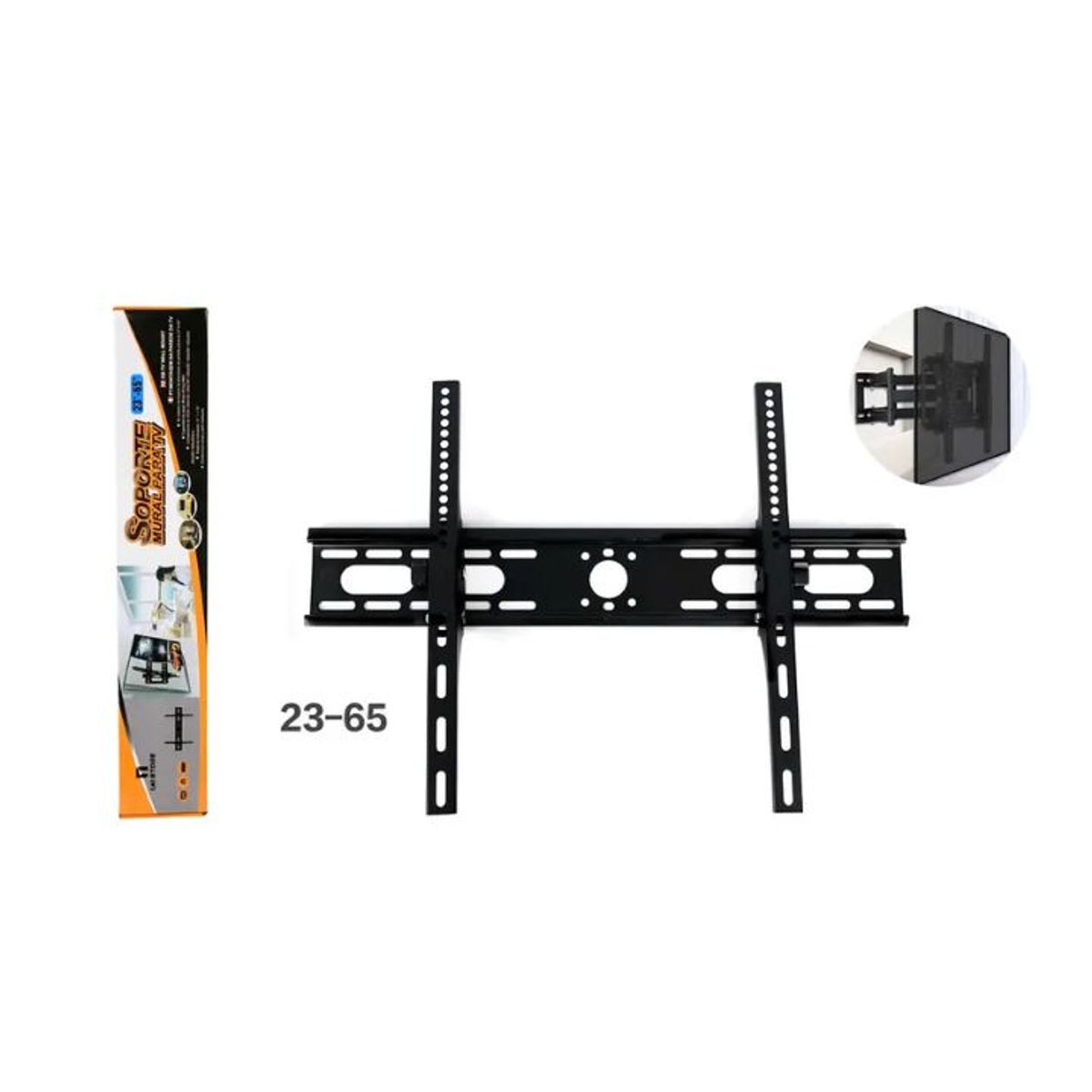 GENERICO - Soporte Mural Para TV De 23 a 65 Pulgadas (Color Negro)