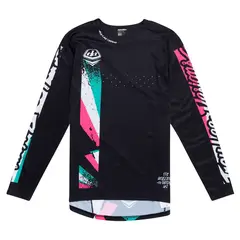 TROY LEE DESIGNS - Polera de Bicicleta Full Pull Negra